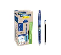 PILOT - Caja de 10 Bolígrafos B2P Gel con 5 Recambios + 5 de Regalo - Retráctil y Recargable - Fabricado con Plástico de Botellas Recicladas - Tinta Gel - Azul - Punta Media