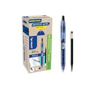 PILOT – Bolígrafos B2P Gel – Caja 10 + 5 recambios + 5 regalo – Retráctil, Recargable – Negro Punta media