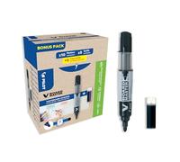Pilot Rotuladores para pizarra blanca V-Board Master Caja 10+10 recambios Negro punta media
