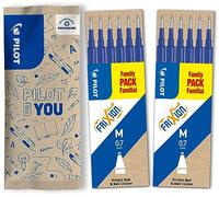 PILOT Caja de 2 set de 6 Recambios FriXion - Recambios para Bolígrafos borrables - Compatible con FriXion Ball y FriXion Ball Clicker - Azul - Punta Media (12 recambios)