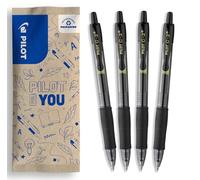 PILOT - Caja de 4 G2 Plus - Bolígrafos Roller de Tinta de Gel - Retráctiles y Recargables - Negro - Punta Media