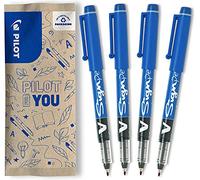 PILOT - Caja de 4 Rotuladores V-Sign - Rotuladores para escribir de Tinta Líquida - Trazo Suave Perfecto - Secado Instantáneo - Color Intenso - Azul - Punta Media de 2,0 mm