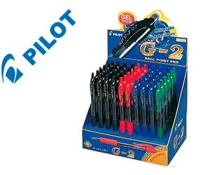 Pilot Expositor de 60 Bolígrafos G-2 Tinta Gel Retráctil, Colores Surtidos, 0,7 mm