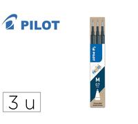 Pilot Frixion Ball Recambio Bolígrafo Negro Caja 3 Unidades 0.7mm
