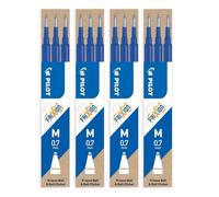 Pilot FriXion Ball Tintenroller, Repuesto de tinta (4 juegos de 3 piezas), 0.7, Azul
