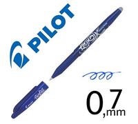 Pilot Frixion - Bolígrafo borrable por fricción de 0.7 mm, tinta que desaparece y permite borrar y escribir múltiples veces. No mancha ni daña el papel. Con grip antifatiga. Recambio disponible.