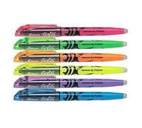 Pilot Frixion clair effaçable Hi-lighter (Highlighter) Lot de 6 stylos Courroie Couleurs assorties stylos