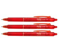 Pilot Frixion Clicker 1.0 - Juego de 3 Bolígrafos, color rojo