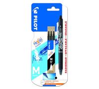 Pilot Pen Bolígrafo roller FriXion Clicker tinta borrable, incluye 3 recargas, color negro