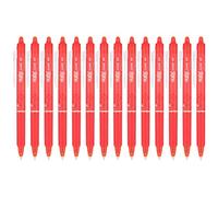 Pilot FriXion Clicker - Bolígrafos de gel borrables, punta fina (0.7 mm), tinta roja, paquete de 14 bolígrafos recargables y suaves para la escuela, diario y uso en la oficina