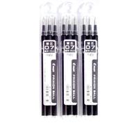 Pilot Frixion Gel Ink Pen Refill 07, Black(LFBKRF30F3B), 0.7mm, 3 Refills X 3 Pack/total 9 Refills (Japan Import) [Komainu-Dou Original Package] by Pilot