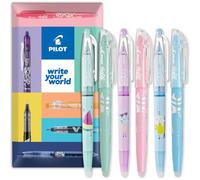 PILOT FriXion Pool Party Bolígrafo borrable y subrayador, paquete de 6 unidades, 0,7 mm