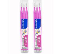 Pilot FRIXION - Recambios medianos - Punta de 0,7 mm - 2 paquetes - 6 recambios - Tinta rosa