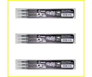 Pilot FRIXION Recargas Azul / Negro BORRABLE Roller Ball Roker pen 0.7mm