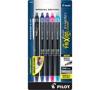 PILOT FriXion Synergy Clicker - Bolígrafos de tinta de gel borrables, recargables y retráctiles, punta extrafina, colores de tinta surtidos, paquete de 5 (18244)