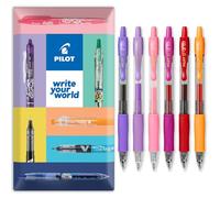 PILOT G-2 - Bolígrafos de tinta de gel retráctiles (punta de 0,7 mm, 6 unidades), diseño floral