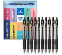 Pilot G-2 - Bolígrafos retráctiles de tinta de gel, punta de 0,7 mm, juego de color negro de 10 unidades