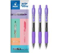PILOT G-2 - Bolígrafos retráctiles de tinta de gel, punta de punta de 0,7 mm, en paquete de regalo, paquete de 3 unidades, tinta violeta