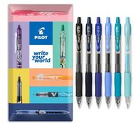 Pilot G-2 - Bolígrafos retráctiles de tinta de gel, punta de punta de 0,7 mm, juego de 6 unidades, tonos fríos
