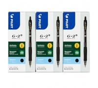 PILOT G-2+/Plus 0.7 Negro - Pack de 3 Cajas de 12 Bolígrafos Gel, 36 Bolígrafos en Total Tinta Negra