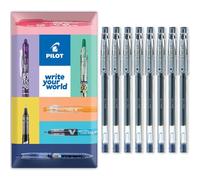 PILOT G-Tec C4 - Bolígrafo de tinta de gel, punta de 0,4 mm, línea de 0,2 mm, tinta azul, paquete de 8 bolígrafos en paquete de regalo