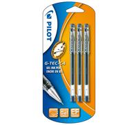 Pilot G-Tec-C4 - Bolígrafo roller de gel (3 unidades), color azul