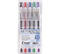 Pilot G-Tec-C4 Ultra Assorted Colors 0.4MM Rollerball Pen 5 Per Pack by Pilot