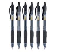 Pilot Pen Bolígrafo de gel retráctil G2 07, punta 0,7 mm, recargable, 6 unidades, tinta negra