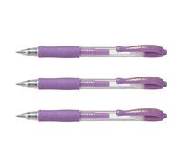 Pilot G2 07 - Lote de 3 bolígrafos de tinta de gel (punta media), color morado