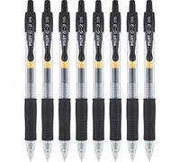 PILOT G2 Premium - Bolígrafos de gel recargables y retráctiles, punta extrafina, negro, paquete de 8 (15307)