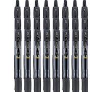 PILOT G2 Premium - Bolígrafo de gel recargable y retráctil, punta fina, color negro, 3 unidades (24 bolígrafos)