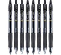 Pilot Pen Bolígrafos PILOT G2 Premium – Gel retráctil recargable, punta fina, negro, 8 uds