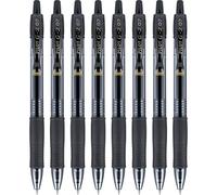 PILOT G2 Premium - Bolígrafos de gel de bola rodante, recargables y retráctiles, punta fina, color negro, paquete de 8 unidades (15298)