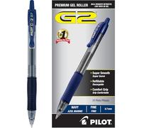 PILOT, G2 Premium - Bolígrafos de gel de punta fina de 0,7 mm, color azul marino, 12 unidades