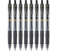 Pilot G2 Premium - Bolígrafos de gel recargables y retráctiles, punta gruesa, negro, paquete de 8 (15316)