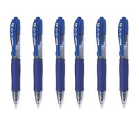 PILOT G2-XS7 Pixie - Mini bolígrafos de punta redonda de 0,7 mm, grosor de trazo de 0,4 mm, color azul (6)