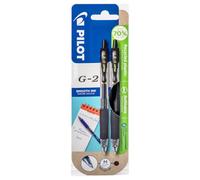 Pilot G207 - Bolígrafo retráctil de gel (0,7 mm, 2 unidades), color negro | Doble blíster