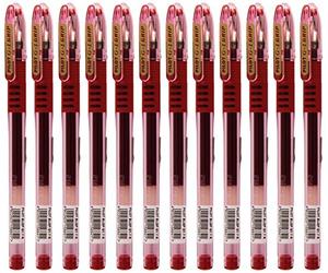 Pilot Grip G107 - Bolígrafo Gel Rollerball 0,7 mm (paquete de 12) - Rojo