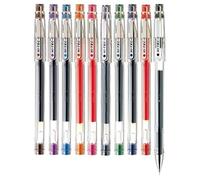 Pilot Hi-Tec-C 04 Gel Ink Pen Ultra Fine Point 0,4 mm, LH-20C4, 10 colores Set with Ecology Sticky Notes