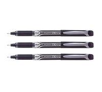 Pilot Pen Bolígrafo Hi‑Tec V10 – punta de aguja – 3 unidades – negro
