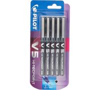 PILOT V5 3131910541103 - Bolígrafo de tinta líquida de 0,5 mm, color negro (paquete de 5)