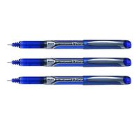 Pilot Hi-Tecpoint V7 Grip Bolígrafo Roller Punta Aguja 0,7mm Tinta Líquida Azul (Pack de 3)