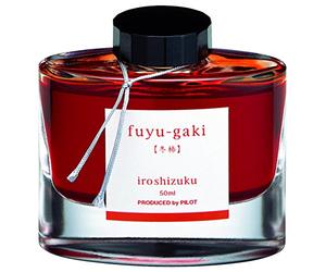 Pilot Iroshizuku Fountain Pen Ink - 50 ml Bottle - Fuyu-gaki Persimmon (Vermilion Red Orange) (japan import)