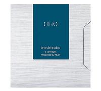 Pilot Iroshizuku IRF-6S-TY - Cartuchos de tinta para pluma estilográfica Tsuki-yo (verde azulado profundo), 6 unidades con adhesivo Kanji Love