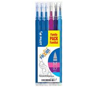 PILOT Juego de 6 recambios FRIXION BALL BLS-FR7 (3 azul + 1 rosa + 1 morado + 1 turquesa)