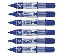 Pilot - Juego de 6 rotuladores recargable vboard master Begreen PTE cónico Fine azul
