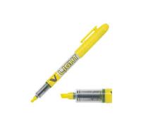 PILOT Lot de 5 Surligneurs de poche V-Light pte biseautée encre liquide Jaune