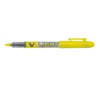 PILOT Lot de 5 Surligneurs de poche V-Light pte biseautée encre liquide Jaune