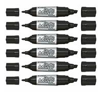 PILOT Lot de 6 Marqueurs permanent "Twin Marker Jumbo", Noir