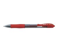 Pilot - Lote de 12 bolígrafo de Gel G2, Retractable, tinta: rojo